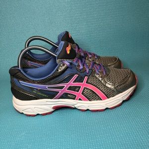 ASICS Gel Contend 2 Women’s Size 8 T474N Running Blue Pink Silver Athletic Shoes